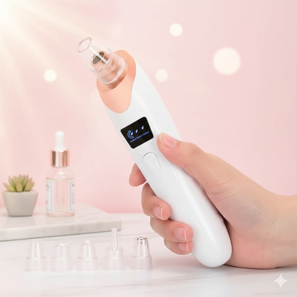 Face Vacuum Suction Blackhead Remover Pore Cleaner | Electric Deep Cleansing Tool for Nose & Face