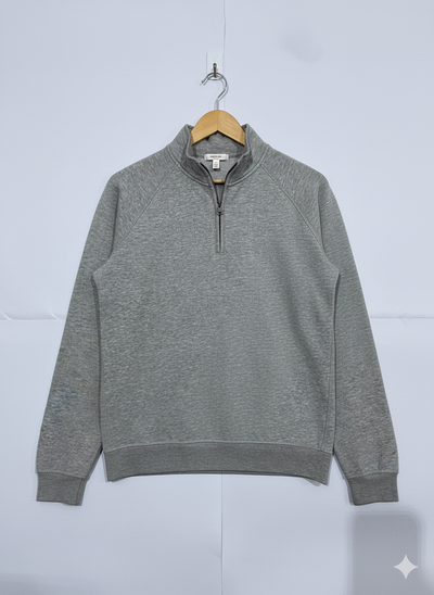 ZIPPER SWEAT SHIRT WITH CLASSIACL COLOUR AND COMFY MATERIAL