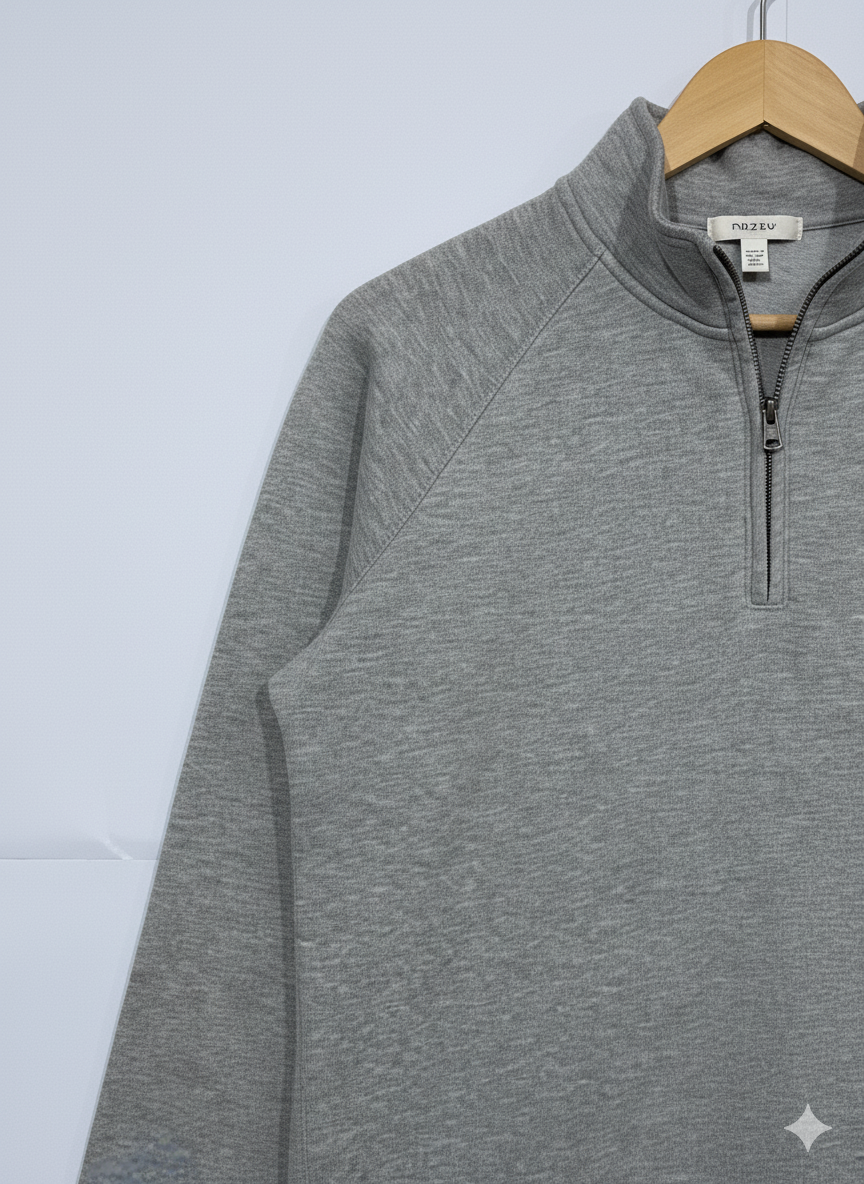 ZIPPER SWEAT SHIRT WITH CLASSIACL COLOUR AND COMFY MATERIAL